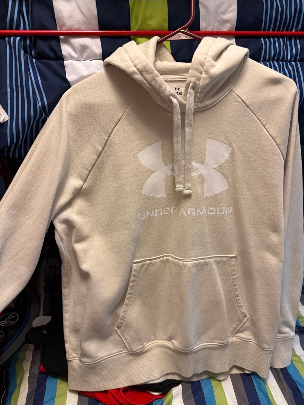 Under Armour Men's Off-White Pullover Hoodie